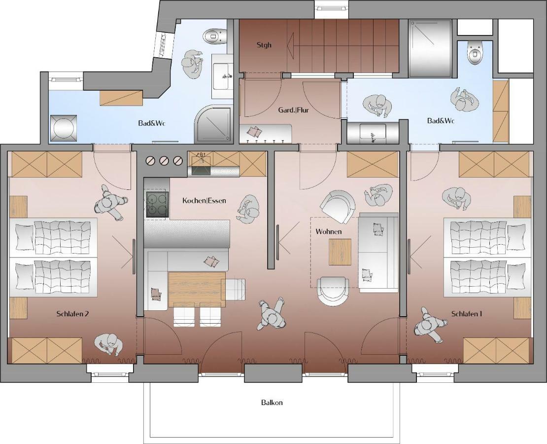 Appartements Erwin & Eleonore Huettl - Penthouse นอยเคียร์เชน อัม โกรสเวเนดิเกอร์ ภายนอก รูปภาพ
